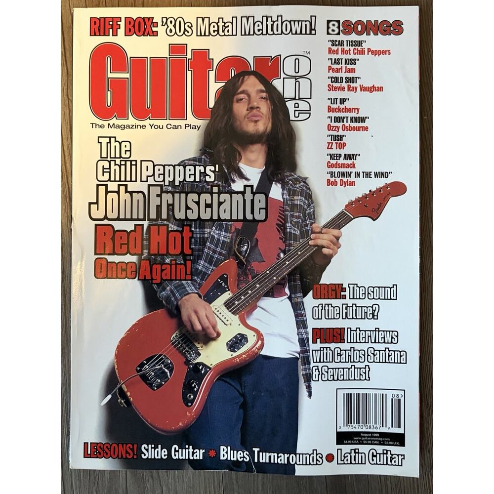 Guitar One Aug 1999 John Frusciante Red Hot Chili Peppers Tabs Lessons RHCP